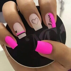 Beautiful press-on or glue-on nails.